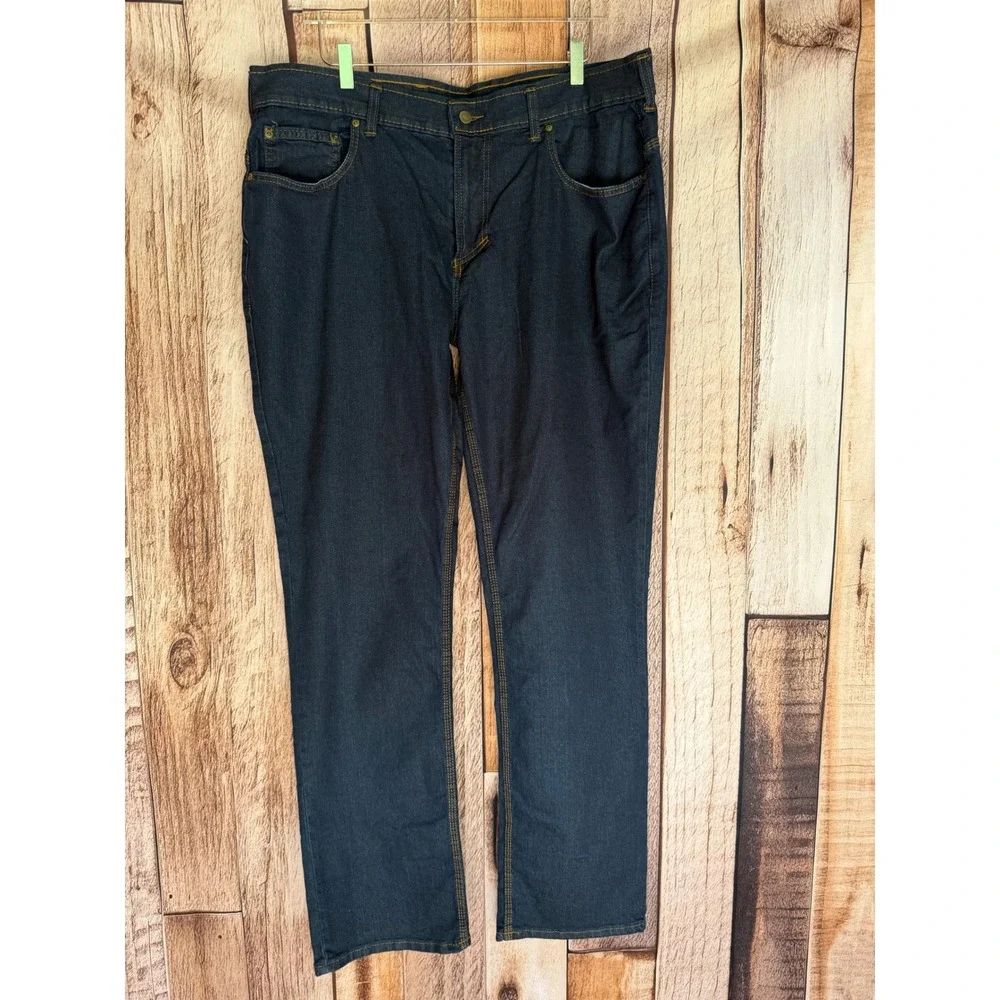 Origin Jeans Delta 68 Legit Fit Straight Leg Performance Denim Dark Wash 40 X 36